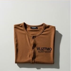 Brown Men’s Onesie (Jumpsuit Sleepwear) – Vliztmo with Black Write-Up